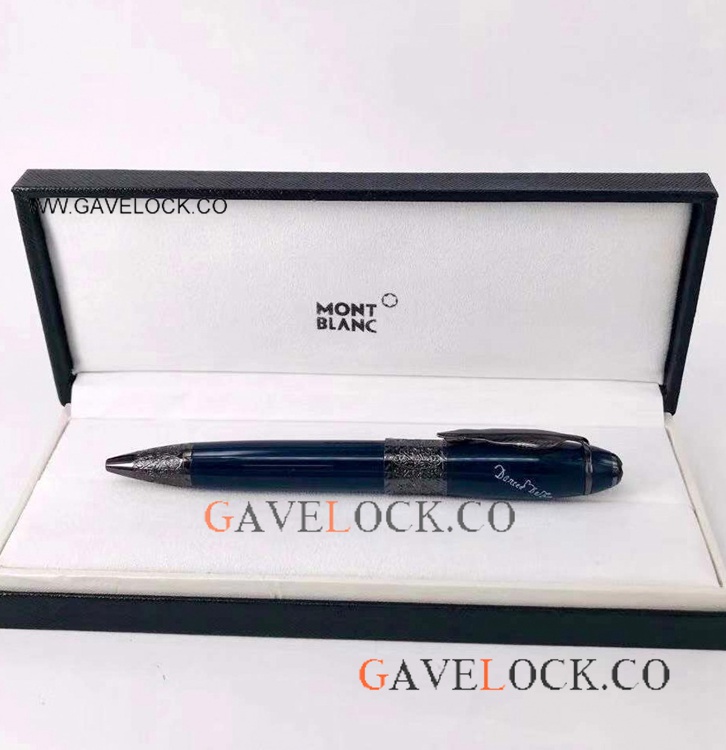 Wholesale Mont Blanc Daniel Defoe BLUE Ballpoint Pen with Montblanc Ballpoint Refill